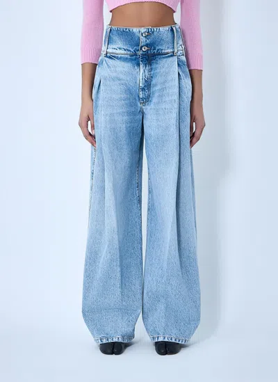 Sportmax Wide-leg Denim Trousers In Blue