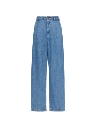 Sportmax Wide-leg Jeans In Blue