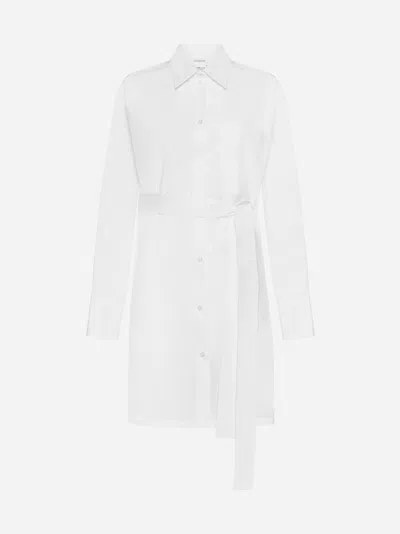 Sportmax William Cotton-blend Shirt Dress In White