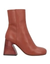 Sportmax Woman Ankle Boots Tan Size 7 Leather
