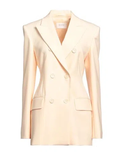 Sportmax Woman Blazer Beige Size 8 Virgin Wool In Blue