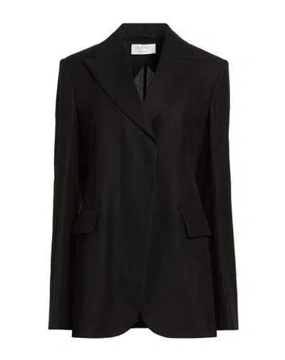 Sportmax Woman Blazer Black Size 12 Viscose, Linen