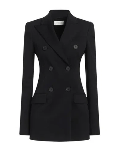 SPORTMAX SPORTMAX WOMAN BLAZER BLACK SIZE XS POLYAMIDE, ELASTANE