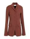 Sportmax Woman Blazer Brown Size 10 Polyamide, Elastane In Brown