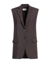 Sportmax Woman Blazer Dark Brown Size 8 Virgin Wool