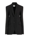 Sportmax Deep Brown Virgin Wool Afro Blazer In Brown