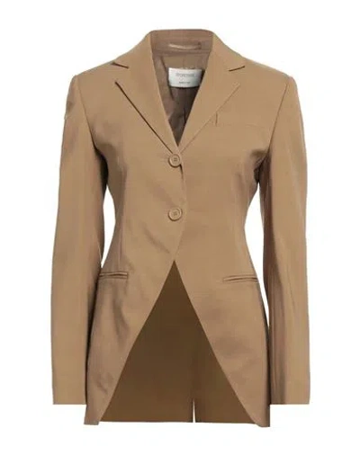 Sportmax Woman Blazer Khaki Size 10 Viscose, Elastane, Polyester In Beige