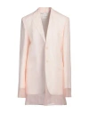 SPORTMAX SPORTMAX WOMAN BLAZER LIGHT PINK SIZE 8 SILK, COTTON, LINEN