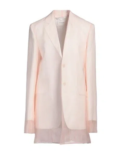 Sportmax Woman Blazer Light Pink Size 4 Silk, Cotton, Linen