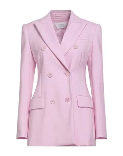 Sportmax Woman Blazer Pink Size 6 Virgin Wool In Multi