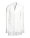 Sportmax Woman Blazer White Size 4 Silk, Cotton, Linen In White