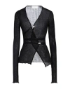 Sportmax Woman Cardigan Black Size L Wool, Acrylic, Polyamide