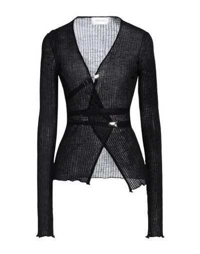 Sportmax Woman Cardigan Black Size M Wool, Acrylic, Polyamide