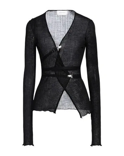 Sportmax Woman Cardigan Black Size L Wool, Acrylic, Polyamide In Black
