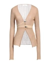 Sportmax Woman Cardigan Camel Size M Wool, Acrylic, Polyamide In Beige