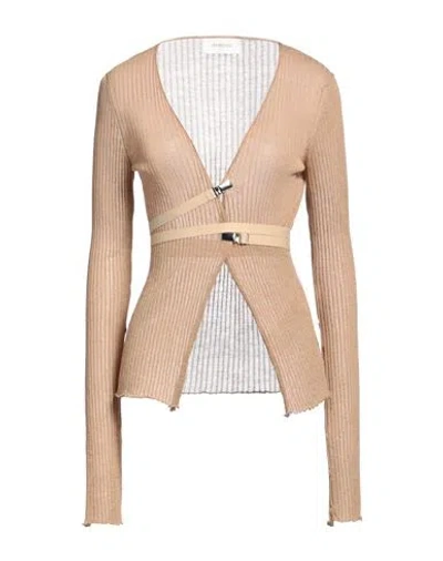 Sportmax Woman Cardigan Camel Size L Wool, Acrylic, Polyamide In Beige