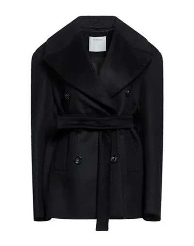Sportmax Woman Coat Black Size 4 Virgin Wool