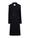 Sportmax Double-breasted Wool Coat In Black