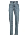 Sportmax Woman Denim Pants Blue Size 30 Cotton In Blue