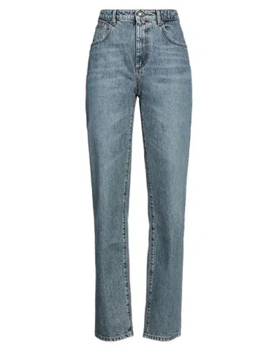 Sportmax Woman Denim Pants Blue Size 30 Cotton