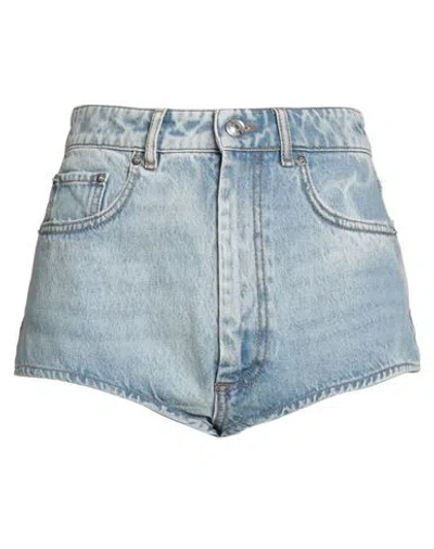 Sportmax Woman Denim Shorts Blue Size 29 Cotton