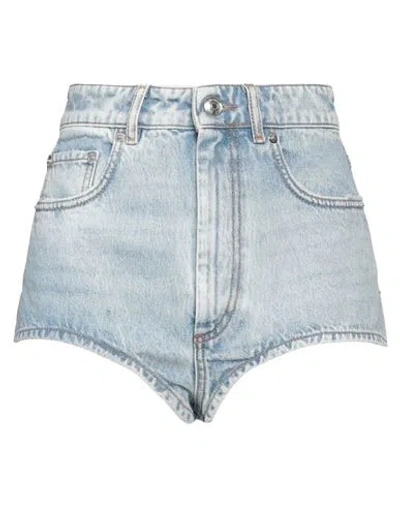 Sportmax Woman Denim Shorts Blue Size 30 Cotton