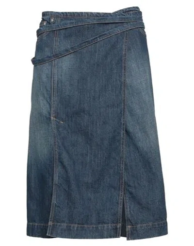 Sportmax Woman Denim Skirt Blue Size 8 Cotton