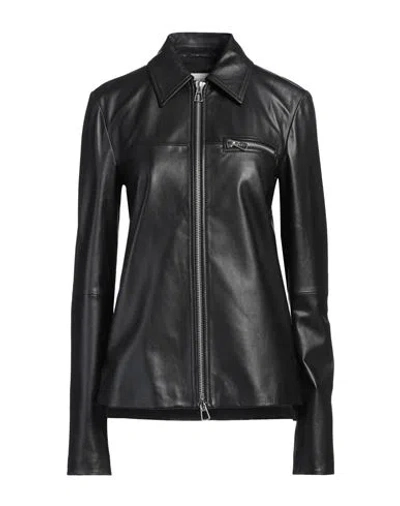 Sportmax Woman Jacket Black Size 8 Lambskin