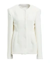 Sportmax Fitted Silhouette Single-breasted Jacket In White