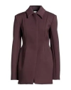 Sportmax Longline Jacket Structured Shoulders In Brown