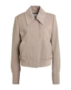 Sportmax Woman Jacket Taupe Size 8 Virgin Wool, Polyester, Polyamide, Elastane In Neutral