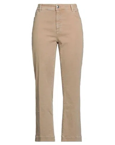 Sportmax Woman Jeans Beige Size 31 Cotton, Elastomultiester, Elastane