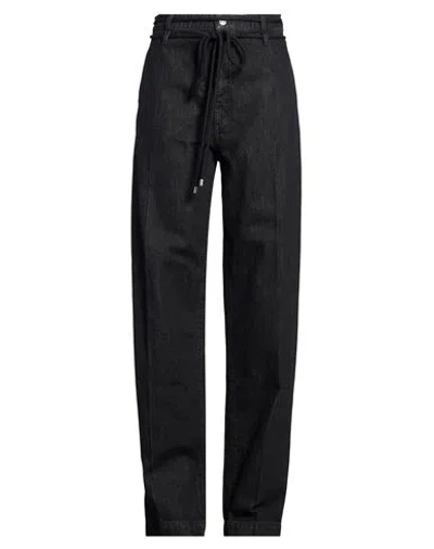 Sportmax Woman Jeans Black Size 6 Cotton In Multi