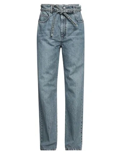 Sportmax Woman Denim Pants Blue Size 28 Cotton