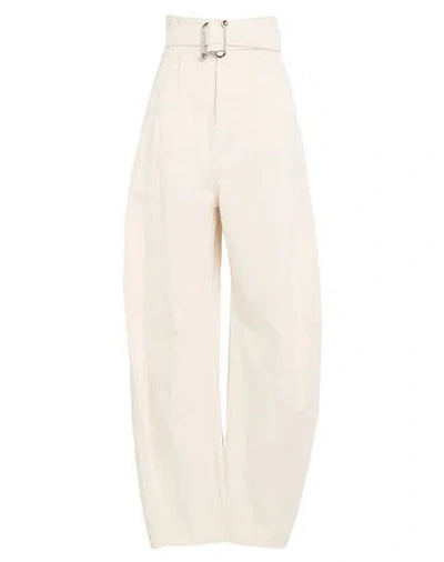 Sportmax Woman Jeans Ivory Size 6 Cotton In White
