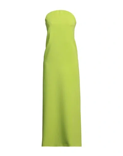 Sportmax Woman Maxi Dress Lime Green Size 6 Viscose, Elastane