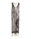 Sportmax Woman Maxi Dress Cream Size 4 Viscose, Elastane In Black