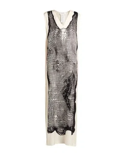 Sportmax Woman Maxi Dress Cream Size 4 Viscose, Elastane In Black