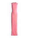Sportmax Woman Maxi Dress Fuchsia Size M Viscose, Polyester In Pink