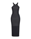 Sportmax Woman Midi Dress Navy Size S Viscose, Metallic Fiber, Polyamide In Navy Blue