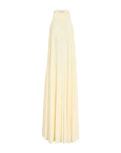 Sportmax Woman Maxi Dress Pastel Yellow Size Xl Polyester, Elastane In Brown