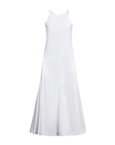 SPORTMAX SPORTMAX WOMAN MAXI DRESS WHITE SIZE 8 COTTON