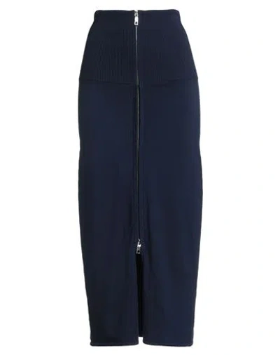 Sportmax Woman Maxi Skirt Navy Size S Virgin Wool, Polyamide, Elastane