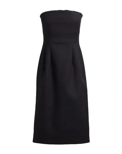 Sportmax Woman Midi Dress Black Size 8 Cotton, Elastane