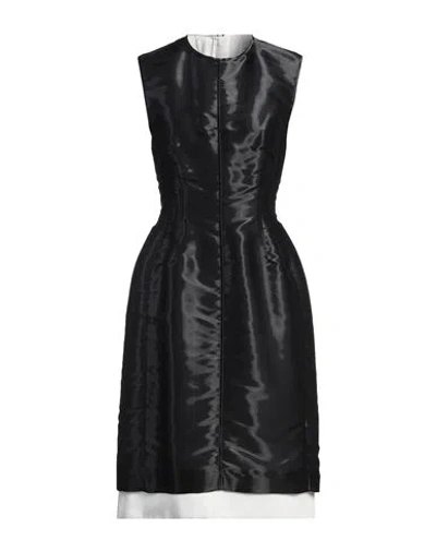 Sportmax Woman Midi Dress Black Size 8 Polyamide, Polyester, Silk