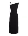 Sportmax Woman Midi Dress Black Size 8 Polyester, Polyamide, Virgin Wool, Elastane In Black