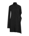 SPORTMAX SPORTMAX WOMAN MIDI DRESS BLACK SIZE 8 SILK, ELASTANE