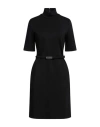 Sportmax Woman Midi Dress Black Size L Virgin Wool, Elastane