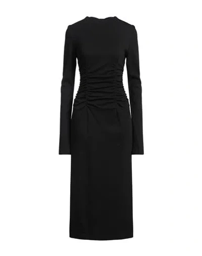 SPORTMAX SPORTMAX WOMAN MIDI DRESS BLACK SIZE L WOOL, COTTON, POLYAMIDE