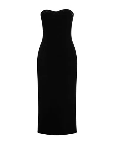 Sportmax Woman Midi Dress Black Size Xs Polyester, Elastane